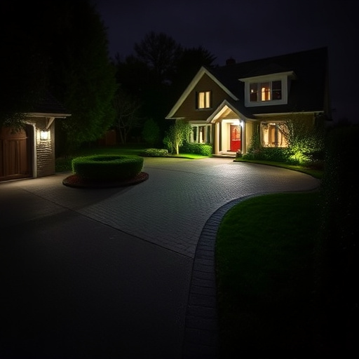 night vision security camera watching driveway