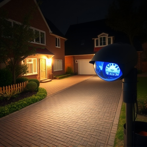 night vision security camera watching driveway