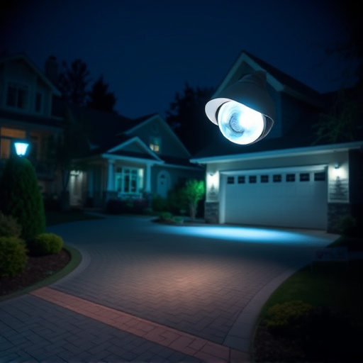 night vision security camera watching driveway