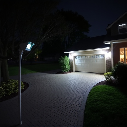 night vision security camera watching driveway