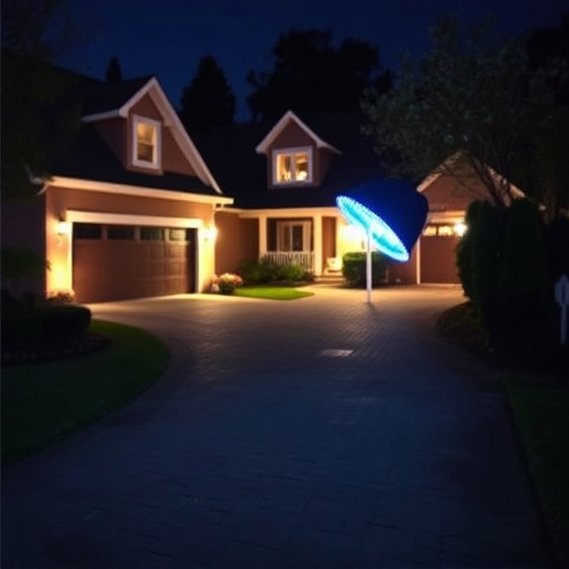 night vision security camera watching driveway