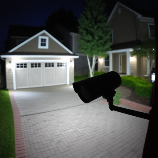 night vision security camera watching driveway