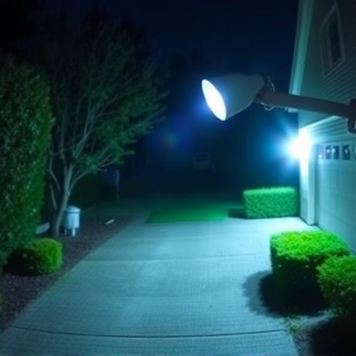 night vision security camera watching driveway