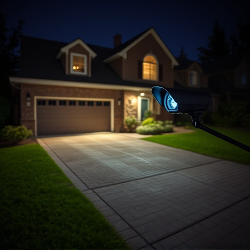 night vision security camera watching driveway