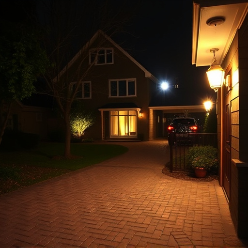night vision security camera watching driveway
