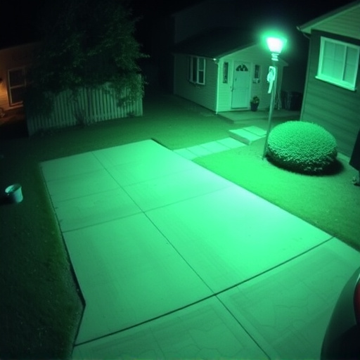 night vision security camera watching driveway