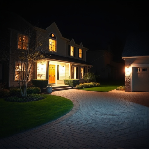 night vision security camera watching driveway