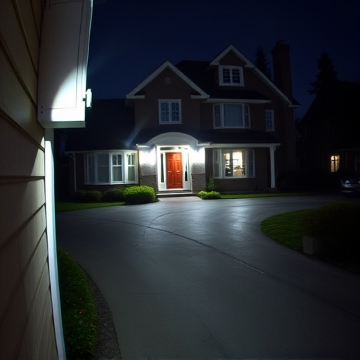 night vision security camera watching driveway