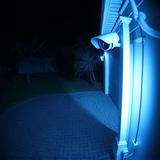night vision security camera watching driveway