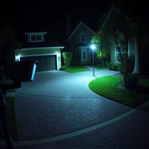 night vision security camera watching driveway