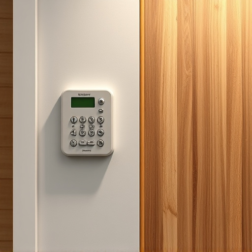 security keypad on modern apartment wall