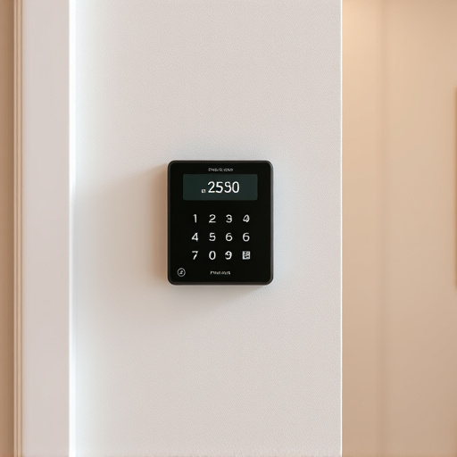 security keypad on modern apartment wall