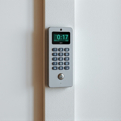 security keypad on modern apartment wall