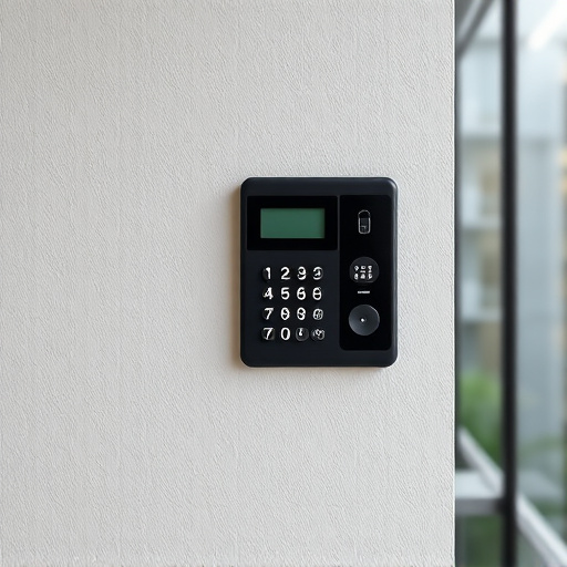 security keypad on modern apartment wall