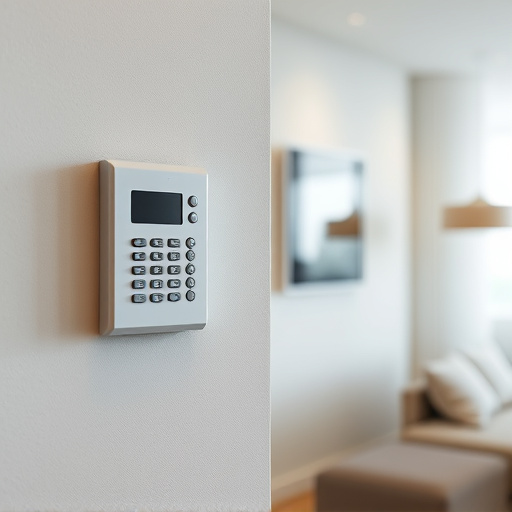 security keypad on modern apartment wall