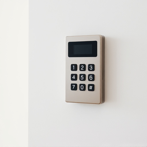 security keypad on modern apartment wall