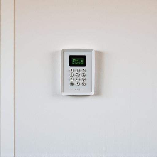 security keypad on modern apartment wall