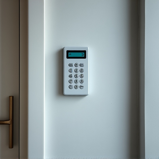 security keypad on modern apartment wall