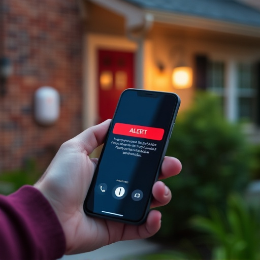 sensor alert notification on homeowner’s phone