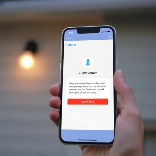 sensor alert notification on homeowner’s phone
