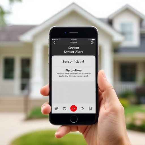 sensor alert notification on homeowner’s phone