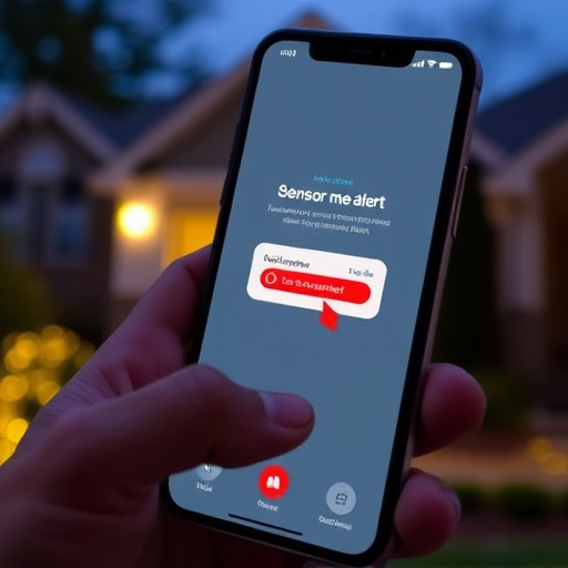 sensor alert notification on homeowner’s phone