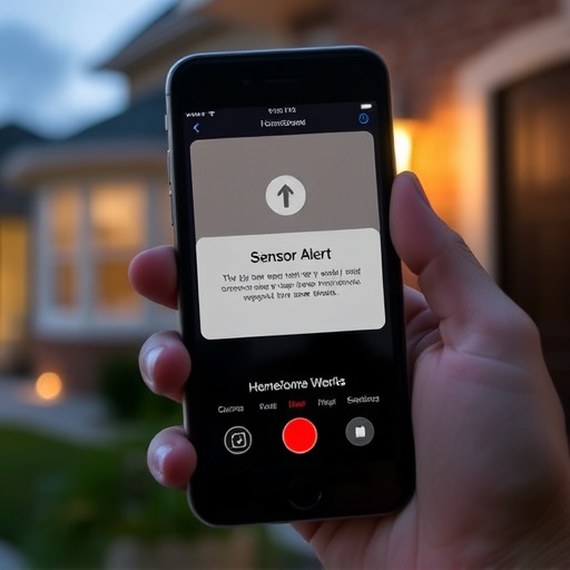 sensor alert notification on homeowner’s phone