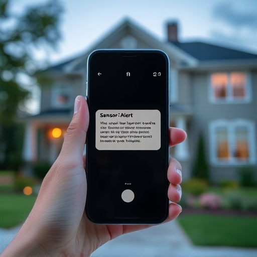 sensor alert notification on homeowner’s phone