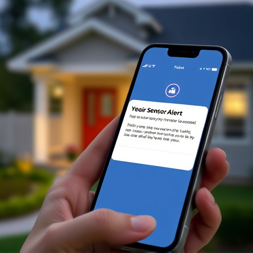 sensor alert notification on homeowner’s phone