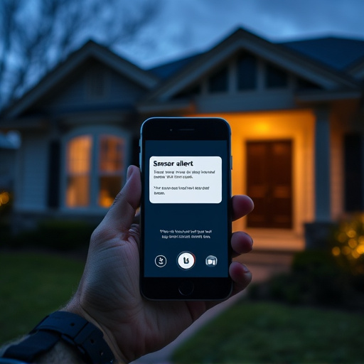 sensor alert notification on homeowner’s phone