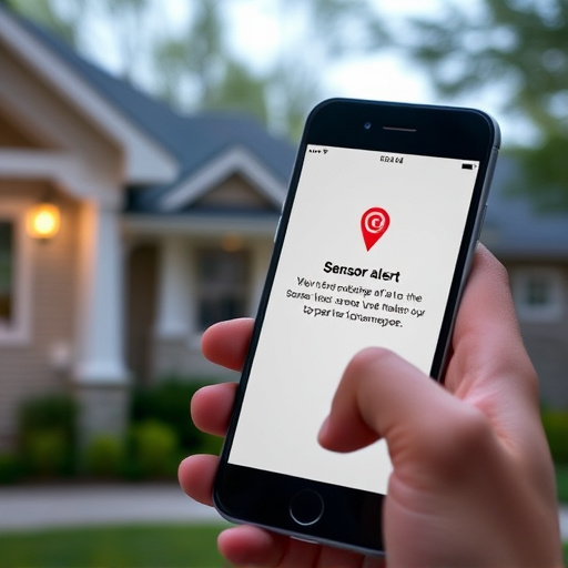 sensor alert notification on homeowner’s phone