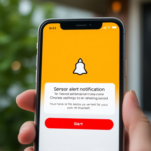 sensor alert notification on homeowner’s phone
