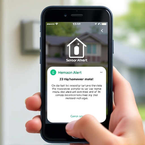 sensor alert notification on homeowner’s phone