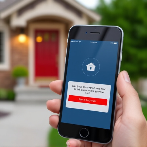 sensor alert notification on homeowner’s phone