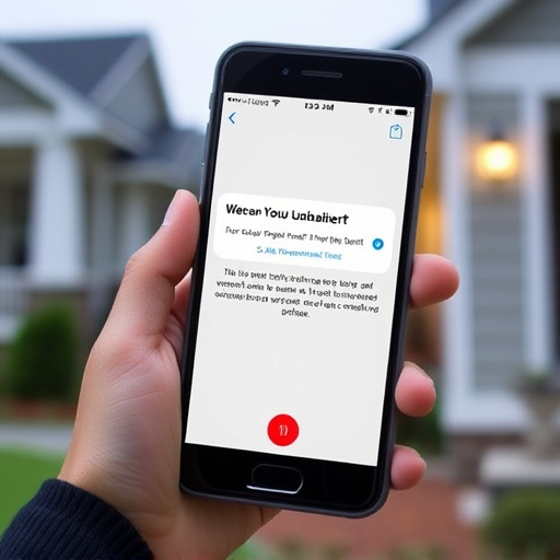 sensor alert notification on homeowner’s phone