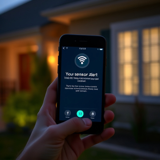 sensor alert notification on homeowner’s phone