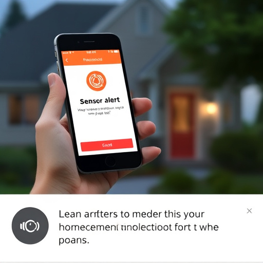 sensor alert notification on homeowner’s phone