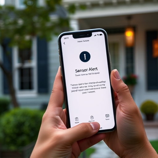 sensor alert notification on homeowner’s phone