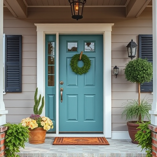 smart video doorbell on suburban porch