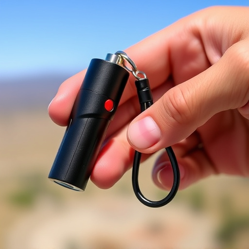 traveler testing mini pepper spray keychain