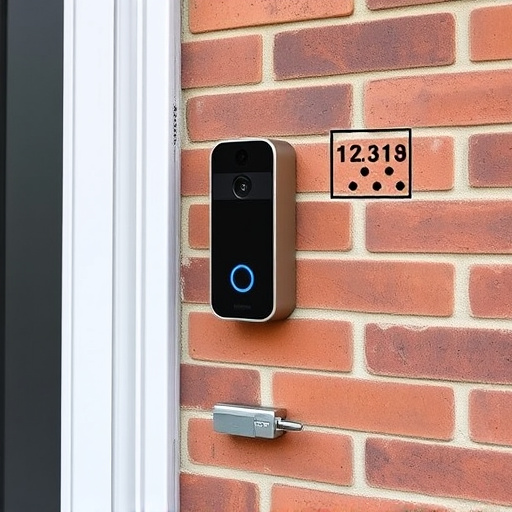 wireless doorbell with camera on brick home