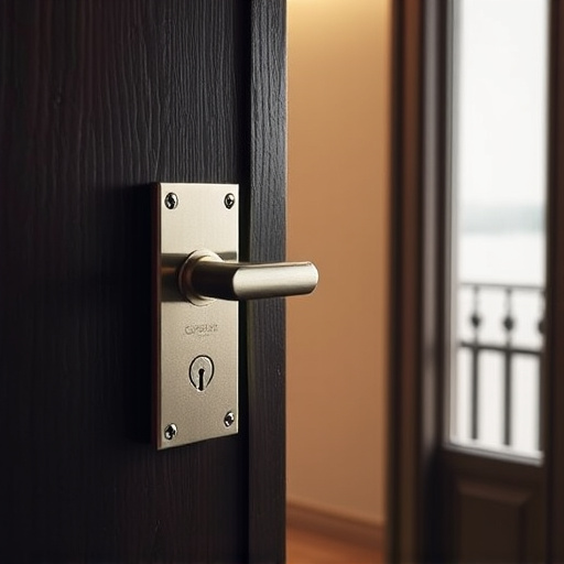apartment entry secured with bolt lock