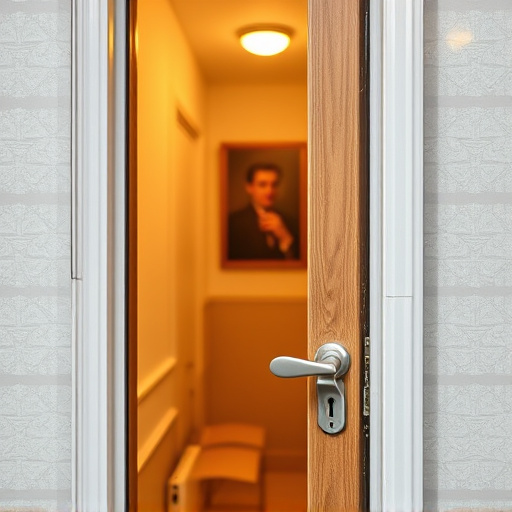 apartment entry secured with bolt lock