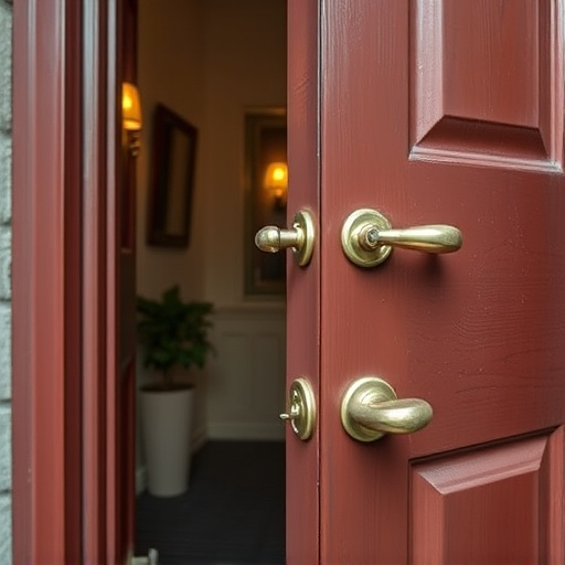 apartment entry secured with bolt lock