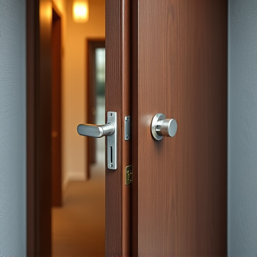 apartment entry secured with bolt lock