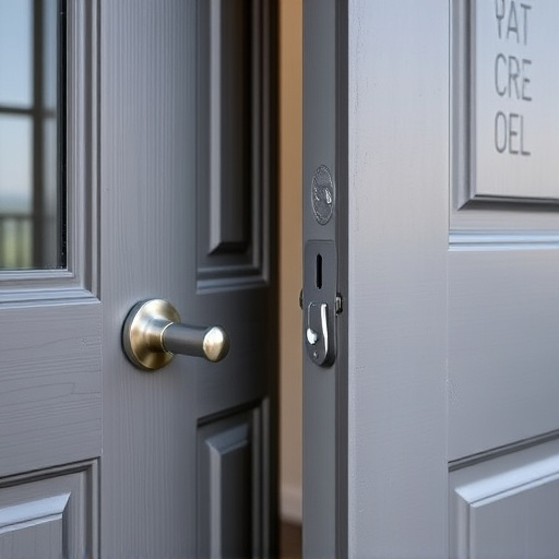 apartment entry secured with bolt lock