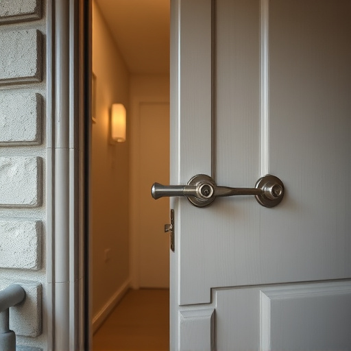 apartment entry secured with bolt lock