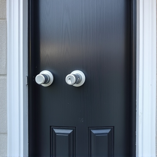 apartment entry secured with bolt lock