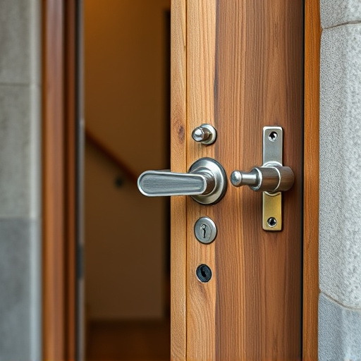 apartment entry secured with bolt lock
