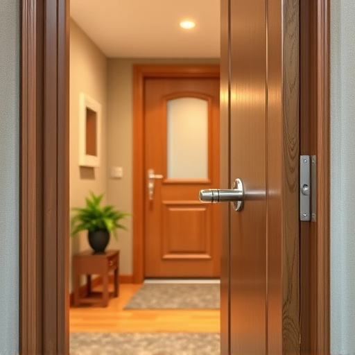 apartment entry secured with bolt lock